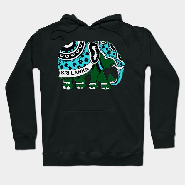 Sri Lanka Elephant Decal Hoodie by zsonn